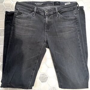 AG women’s super skinny ankle, stretchy “the legging ankle”, charcoal, like new